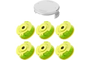 Eventronic Trimmertråd kompatibel med Ryobi One Plus AC80RL3, kompatibel trimmertråd (6 reservspolar, 1 x trimmerhuva)