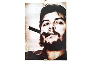 KUSTOM ART Quadro Quadretto Stile Vintage Ernesto Che Guevara da Collezione Stampa su Legno