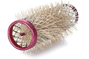 ‎PONIK'S PROFESSIONAL PONIK'S PROFESSIONAL - Metallwickler, Drahtwickler mit Borsten, Lockenwickler Metall 12 Stück, Haarwickler 18 mm, Haar Roller Set, Haarrollen Locken, Lockenwickler Set - Rot