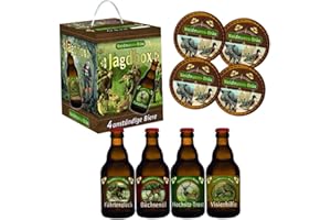 ‎BIERUNDMEHR Jagd Bierwürfel 4x0,33L mit Sammler Bierdeckel