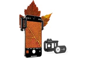 Evil Eye Microscope Portable 300X avec éclairage LED et détection UV Compatible avec iPhone Smartphones Android pour l'imagerie cellulaire l'identification de Bijoux Les Tests cutanés et l'éducation