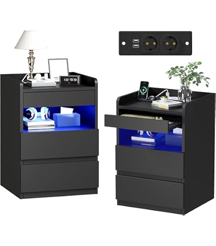 Comodino intelligente con cassetto nascosto sicuro e