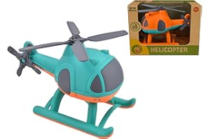 KandyToys Eco-friendly Toy Helicopter | Sustainable Gift Kids Toys | Two Assorted Colours - One Sent at Random