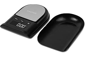 Salter Digital Precision Kitchen Scale - Accurate Weighing In 0.01g Increments, 300g Max Capacity, Stainless Steel Platform, Detachable Tray, Weigh Small Items, Yeast, Spices, Coffee, Jewellery,Coins