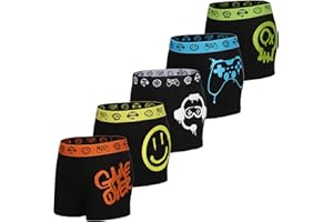 The Essentials Wardrobe Boys TEW 5 Pack Trunks - 12/13 YRS - Game Over