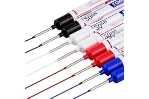 cxxtkcxxlc 8 Pezzi Pennarelli per Fori Profondi, Penna Falegname Pennarello 20mm, Pennarello a Punta Fine per Legno, Metallo, Plastica e Cartone, Nero, Blu, Rosso, Bianco