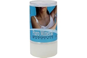 LYNPHA VITALE Allume di Rocca Deodorante Stick Puro Mineral - Deodorante Naturale Inodore - Allume di Potassio Stick Multiuso - Formato da Viaggio - 120 gr