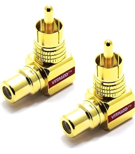 Speaker RCA Connector Male Female Right Angle 90 Degree Pure Copper RCA Converte