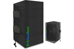 SOUNDCOVER Zwei Lautsprecherabdeckungen für mittelgroße C-Halterung, Größe H 34.5 cmxB 20.1 cmxT 22.6 cm – passend für Yamaha AW294, Definitive Technology AW 5500, Polk Audio Atrium 6, Yamaha AW350 & Bose 251