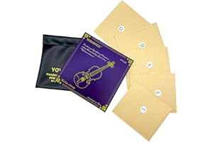 YOYODOGS Violin Strings 4/4 Full Set with Leather Storage Pocket Replacement Medium Tension 5pcs e a d g Best Violin Strings Rich Tone Handcrafted for All Orchestras Young students and Musicians 4/4 Scale