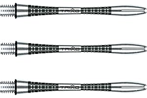 WINMAU Triad Aluminium Noir Moyen Tiges de fléchettes (Shafts) - 1 Jeu par Paquet (3 Arbres au Total)