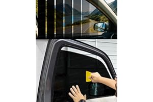JHCHAN 1% VLT Car Window Tint Film 3 Metre Roll - Auto & Home Glass | Limo Black Privacy + UV Block | Includes Lamination Tool - شريط تظليل نوافذ
