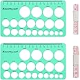 ORFOFE 1 Set Measuring Ruler Flange Size Measure Flange Size Measure for Silicone Pacifiers Circle Template Silicone Pump Measurement Card Geometric Ruler