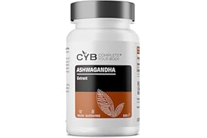 ‎CYB COMPLETE YOUR BODY CYB | Ashwagandha Kapseln Hochdosiert - 5% Withanolides 600mg - Mit Magnesiumglycinat, Vitamin B6 und Zink - 180 Kapseln 3 Monatsvorrat - Vegan - Laborgeprüft