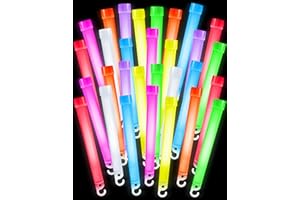 FUSHI&MON Glow Sticks 30 Pack, Glow in Dark Light Up Sticks Party Packs with 14 Hours Duration for Halloween Stocking Stuffers Concert Bonfire Night Camping and Festivals (6 Inch, Mixed Colours)