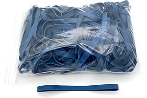 Progom - Elastiques caoutchouc - 200(Ø127) mm x 10mm - Coloris bleu - Sac de 1kg
