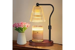 seenlast Ljusvärmare, ljus varm lampa med timer och dimmer, justerbar höjd, vintage ljusvärmare för doftljus i glas, hem, sov