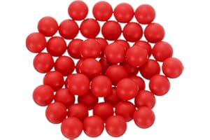 sourcing map 100pcs PP Plastic Bearing Balls 10mm Solid Plastic Balls, Precision Bearing Ball, Red
