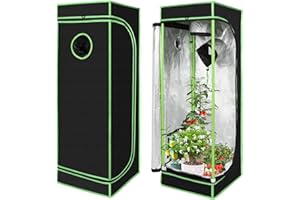 Daromigo Tente de culture 40x40x120 cm, tente de culture 600D Oxford, boîte de culture étanche à la lumière et à l’eau, serre pour plantes, armoire de culture pour la culture à domicile, culture en