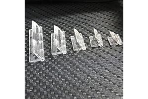 SUPERTOOL - Bisagras de puerta transparentes (65 x 42 mm, plástico acrílico duradero para puerta, piano, armario y piano, 10 unidades