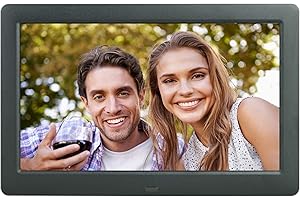 JAIHONDA Cadre photo numérique de 8,2" - Écran IPS 1280 x 800 - Lecteur vidéo avec télécommande/calendrier/horloge - Prise en charge pour clé USB et carte SD