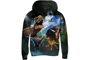 AIDEAONE Kids Boys Girls 3D Print Fleece Pullover Hoodies Sweatshirt with Kangaroo Pocket