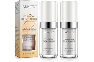 IWKDIJ Colour Changing Foundation,2er Pack makellose Farbwechselgrundierung, leicht, langlebig, glättet, füllt Poren und feine Linien - ganztägig