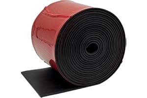 OUKMAO Self Adhesive Neoprene Rubber Strips Neopre with Adhesive Backing Solid Rubber Rolls for DIY Gaskets, Crafts, Pads, Flooring Protection, Supports, Leveling (100mm(W) x1.5mm(T) x3m(L))