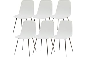 Lydevo Housse de Chaise Scandinave Extensible Lot de 6 Moderne Housse de Chaise de Salle à Manger Lavable Universel Couverture de Chaise de Cuisine Décor de Cuisine Maison,Jacquard#Blanc
