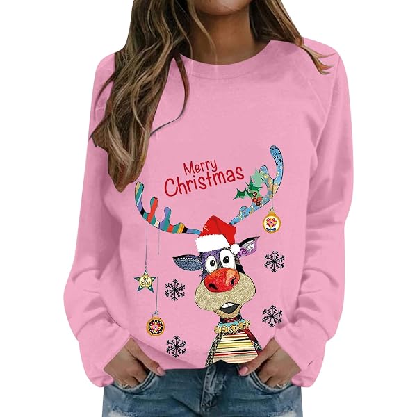 Pull De Noël Femme 2025 - Sweat Moche De Noël Drôle, Grandes Tailles, Motifs Festifs, Confort Hiver - 4