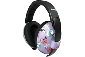 Banz Bubzee Baby-Gehörschutz 0–36 Monate –– Baby-Kopfhörer mit lauter Geräuschunterdrückung und Ohrenschützern für Kleinkinder, verstellbare Größe Schmetterling