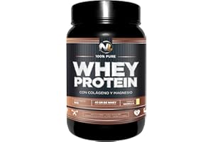 FERAGUI PHARMA Whey Protein Pura 100% | Proteína en Polvo Colágeno, Magnesio y Vit B6 | Aminoácidos + BCAA´s | Mejora el desarrollo y la recuperación muscular | Proteína con enzimas digestivas | 1kg (1KG, Vainilla)