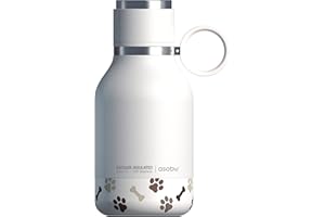 Asobu - Dog Bowl - Edelstahlflasche mit Hundenapf 1 Liter Weiß