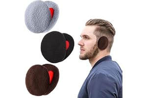 TCNZDY Ohrenwärmer 3 Paar, Schwarz Verdickte Warme Winter-Ohrenschützer Verdickt Premium Earmuffs Ohren Wärmer für Wind- und Kälteschutz Ohrenschützer Damen Herren Bequeme Ohrenwärmer für Winter Herren