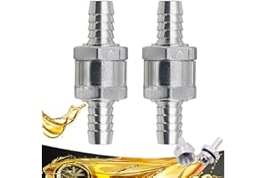 SoundZero 2 Pezzi Valvola di ritegno per carburanti, Valvola di Ritegno Unidirezionale del Carburante, 8mm Valvola di Ritegno per Carburanti, Valvola Del Carburante In Alluminio Unidirezionale