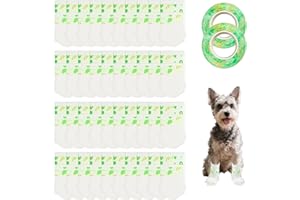 GAINSTEN 40pcs Dog Paw Protectors Disposable Waterproof Protection Injured Paws Stop Licking with Self Adhesive Bandage for Small Dog Feet Shoes Boots Pet Foot Socks Boot Cover Indoor Outdoor Walking 3~16lb