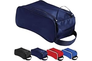 NIMNIK Bolsa para botas de fútbol resistente al agua, almacenamiento para botas de fútbol o zapatos de golf, bolsa para botas para viajes, escuela, críquet, Azul marino-mf, Bolsa para botas