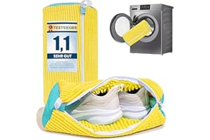 HUPIRCT 2 Piezas Bolsas Para Lavar Zapatillas en Lavadora, Reutilizable, Limpieza Completa de 360 ​​Grados, Cremallera de Bloqueo Automático Invisible, Apto Para Todas Las Lavadoras y Zapatos