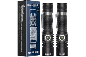 Banral Rechargeable Tactical Torch, High Lumens Small Mini USB-C LED Torch, Compact EDC Pocket Torch, 4 Modes & Memory Functi