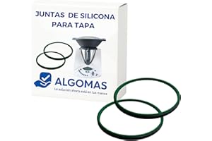 ALGOMAS® Pack 2 Juntas Silicona Tapa Thermomix TM31 Compatibles | Repuesto Hermético Antifugas | Silicona Alimentaria Libre BPA | Sustituye Goma Desgastada | Mantén tu Robot