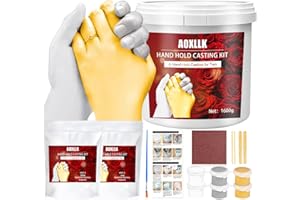 AOXLLK Couple Hand Casting Kit, DIY Plaster Statue Casting Kit and Hand Casting Kit for Valentine's Gifts, Wedding Gifts, 3D Hand Model Adult Keepsakes, Art Deco Sculpture