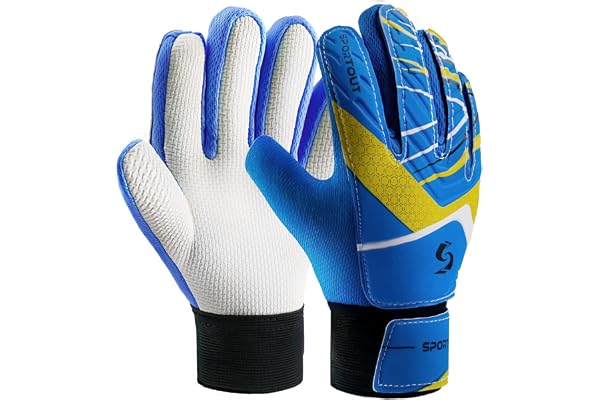 Sportout Gant Gardien De But Enfant,Excellente Protection des Doigts et des Poignées Gants De Foot Gardien Enfant pour Garçons et Filles