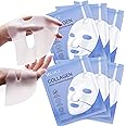 Collagen Face Mask 6 Pieces, Hydrating Overnight Mask for Face, Deep Collagen Mask for Pore Minimizing and Elasticity Improvement