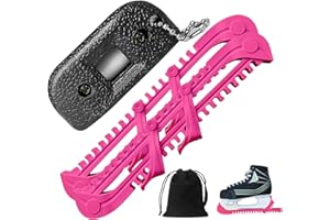 Newsmy 4 Pack Ice Skate Blade Covers, Adjustable Quick Ice Skate Sharpener Grindstone Grinding Sharpening Tool Including Velvet Bag