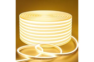 ‎LAMOMO Lamomo LED Streifen 5M, Neon Dimmbar LED Strip, Warmweiss Wasserdicht 3000K Led Leiste, Silikon Flexibel Outdoor Lichtleiste für Innen Aussenbereich Heim Küche Deko