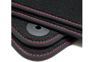 teileplus24 106 Fußmatten kompatibel mit Skoda Octavia 3 2012-2020 Bandeinfassung Ziernähten