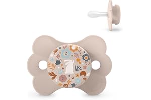 Suavinex, Ciuccio Neonati 0/6 Mesi, Ciuccio con Tettarella in Silicone SX Pro, Tettarella Simmetrica, Piatto e Flessibile, per Neonato, Rispetta lo Sviluppo del cavo Orale, Wonderland Rosa