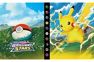 DOUER Album para Cartas Pok, Capacidad de 240 Cartas, Album para Cartas Coleccionable, Album de 30 Paginas, Carpetas de Tarjetas Pok (A7)