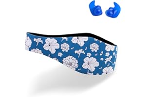 NOHLERLIFE Fascia da nuoto impermeabile per bambini, bambini, adulti – per proteggere le orecchie dei nuotatori, protezione per le orecchie, tenere lontano l'acqua. Tenere i tappi per le orecchie (bianco, L)