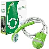 RISEPRO Doccia da Campeggio Testa da Campeggio Portatile Soffione Integrato 2200 mAh Batteria Ricaricabile, Linea di Ricarica